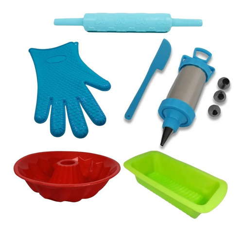 Set Kit X10 Repostero Molde Silicona Jeringa