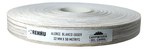 Tapacanto Rehau Alerce Blanco 22 Mm X 50 M C/ Cola Egger