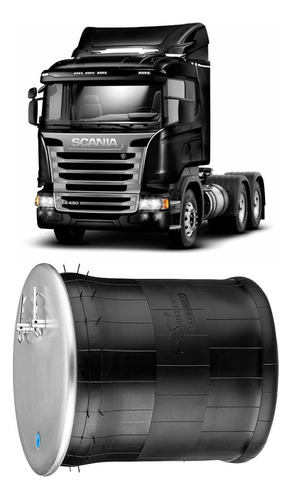 Bolsa Pneumática Cabine Scania Série 5 6 Traseira 3º Eixo