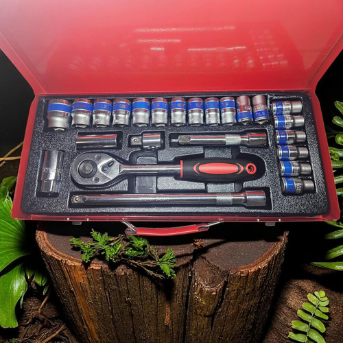 Sets Juego Dados 25 Piezas Chicharra 1/2 Cromo Vanadio Crv