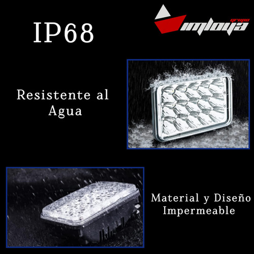 Faros Led Rectangular 5 Pulgadas H4 Unidad Principal 4x6 2pz