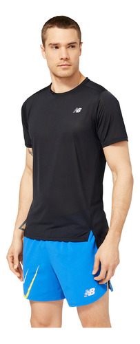 Remera New Balance De Hombre - Mt23222bk