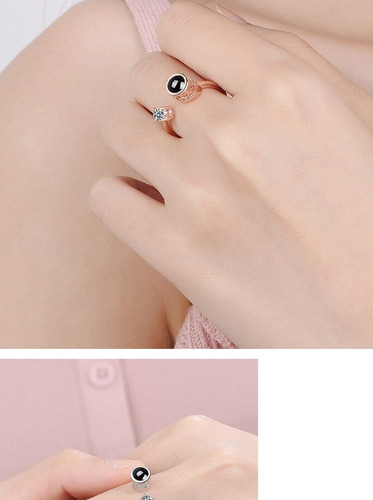 Anillo Rose Rodinado En Plata 925 Te Amo Cien 100 Idiomas