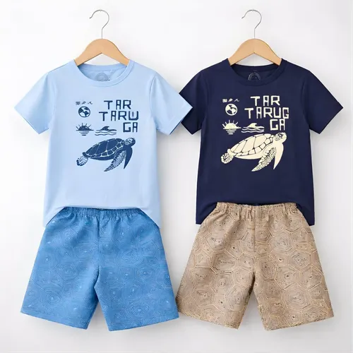 Conjunto Infantil Verão Roupa de Criança Menino 01 a 10 Anos