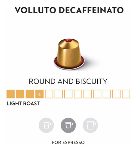 Cápsula Café Nespresso Volluto Descafeinado Com 60 Cápsulas.