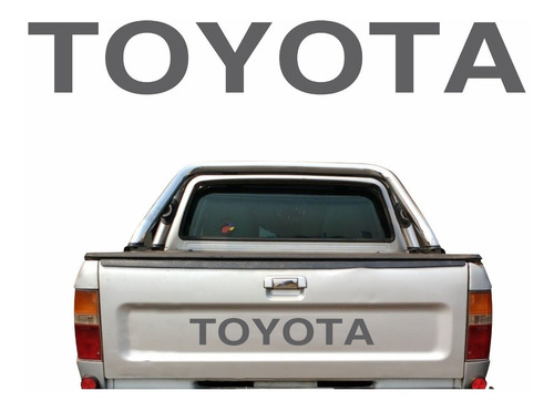 Adesivo Tampa Traseira Toyota Hilux Emblema Grafite R081 Cor Cinza