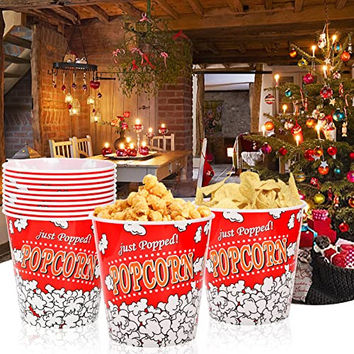 Recipientes De Palomitas De Maz De Plstico Nicunom, 12 Pack