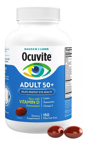 Ocuvite Adulto 50+ Bausch+lomb (150) Vitamina Ojos Americano