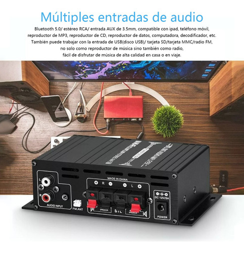 Minihifi Digital Bluetooth Amplificador De Potencia De Audio