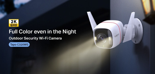 Camara De Seguridad Ip De Exterior Tp Link Tapo C320ws Wifi Con Alarma Resolucion 2k Control De Voz 128gb Almacenamiento