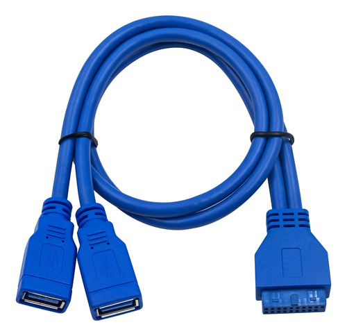 Cable Adaptador 19 Pines A Usb 3.0 Dual Hembra