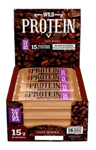 Imagen 1 de 1 de Suplemento en barra Wild Foods  Wild Protein proteína sabor café mokka en caja de 720g 16 un