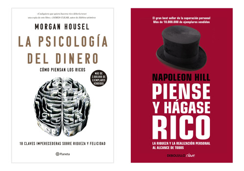 Psicologia Dinero + Piense Hagase Rico - 2 Libros Gde Y Bol