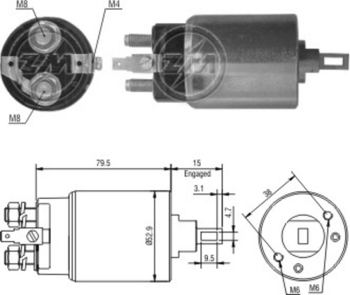 Solenoide Nissan Terrano 2.7 Td 12v.hitachi