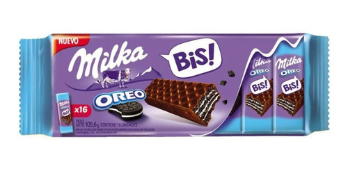 Milka Bis Oreo X16u Oblea De Chocolate *golosinas Del Sur*