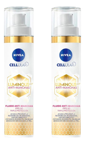 Combo X2 Nivea Crema Antimanchas Día Luminous630 Fps 50 40ml