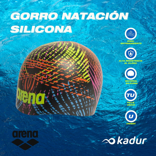 Gorro Arena Natacion Silicona Protector Reforzado Unisex