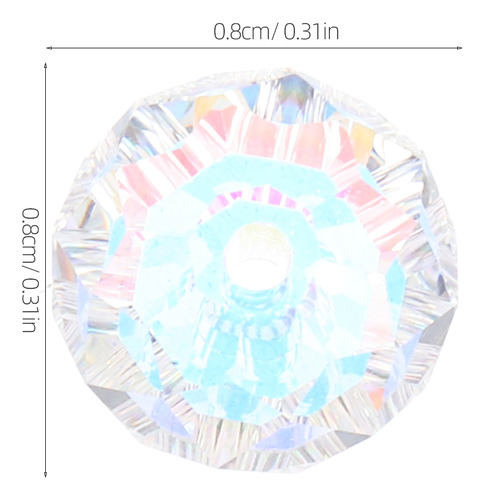 30 Perlas De Cristal Facetado: Cuentas De Diamantes De Imita