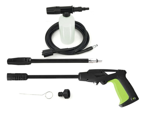 Hidrolavadora Kroner 1400 W Auto Stop 105 Bar Acc + Esponja Color Negro/Verde Frecuencia 50 Hz