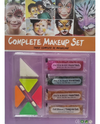 Set Maquillaje Infantil X Colores +3 Colores Brillo Painting