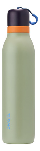 Botella Térmica Owala Frio Caliente Con Popote 710ml 24onzas Color Verde Claro