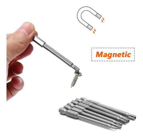 Juego De 11 Puntas De Destornillador Torx Magnético T6-t40 S