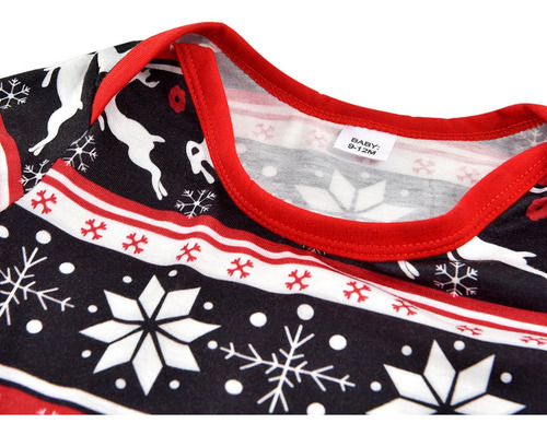 Traje De Pijama Familiar Con Estampado Navideño Para Niño, M