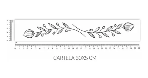 Tatuagem Temporária Bracelete Masculina Feminina 5x30cm 032