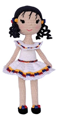 Muñeca Venezuela  Amigurumi Tejido Crochet 