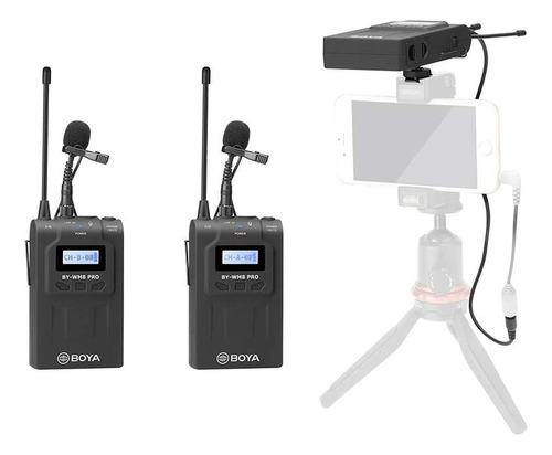 Sistema Boya Inalámbrico De Doble Canal Uhf By-wm8-pro-k2