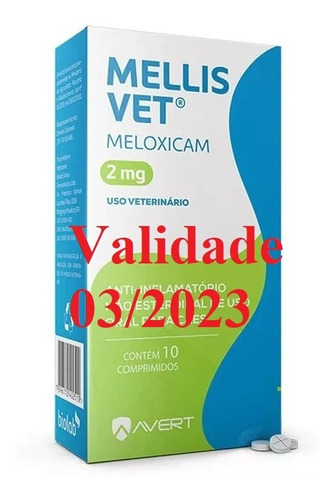 Anti-inflamatório Mellis Vet Para Cães 2mg 10 Comp. Avert