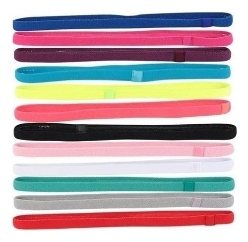 Faixa De Cabelo 12pcs Com Silicone Antiderrapante