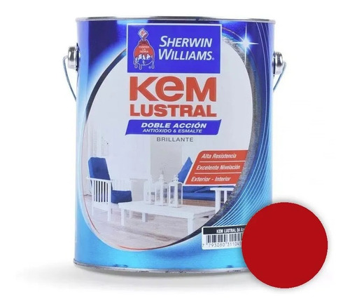 Kem Lustral Esmalte Brillante Col Vivos 4lt 18 Cuotas S/int