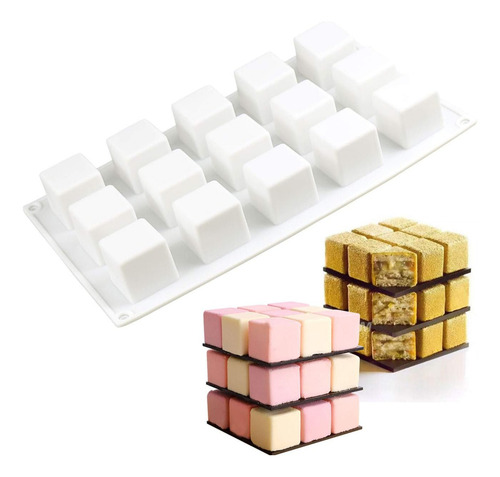Molde Cubo Rubick Silicon Reposteria Resinas Chocolate Jabon