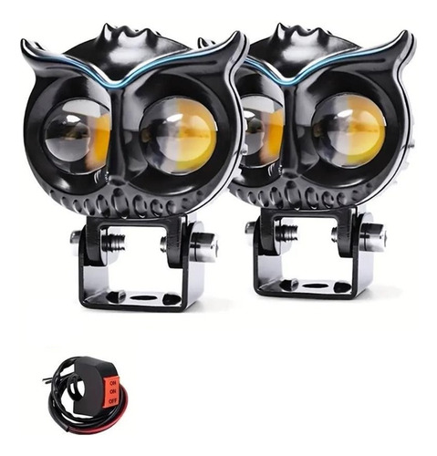 Par Faros Led 80w Hi/lo Doble Color Auto Moto Exploradoras