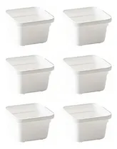 Comprar Set X6 Organizador De Cajon Plastico Cuadrado Alto Plasutil