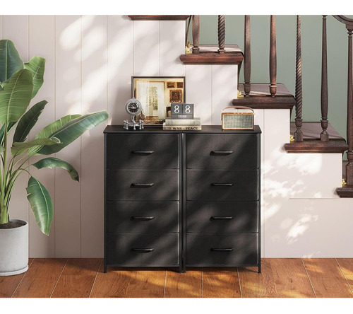 Cajonera Aodk 4 Cajones Tela Estructura Acero Negra