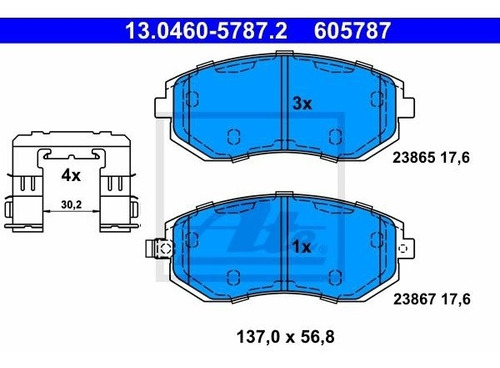 Balatas Delanteras 7880 D929 Subaru Legacy 2.0 08-09 Mca Ate