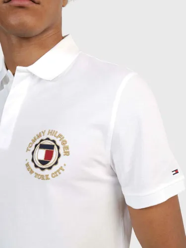 Polo tommy hilfiger hombre blanca sale