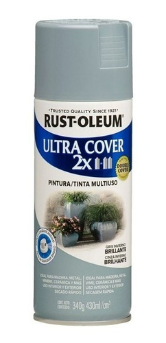 Pintura Spray Aerosol Rust Oleum Gris Invierno Brill. Nalon