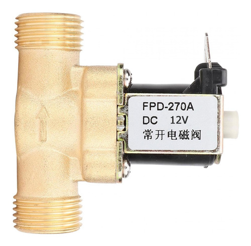 DC12V Válvula electromagnética Normalmente abierta válvula solenoide evitar fugas buen sellado DC G1/2 Riego controla controles líquidos 