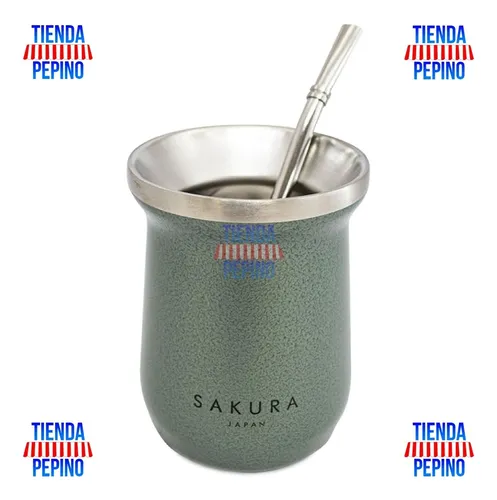 Set Termo Mate Sakura Acero Inoxidable Térmico Tienda Pepino
