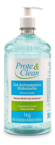 Alcool Gel Antisséptico Hidratante Prote E Clean 1kg 70% Fragrância Limão Lima