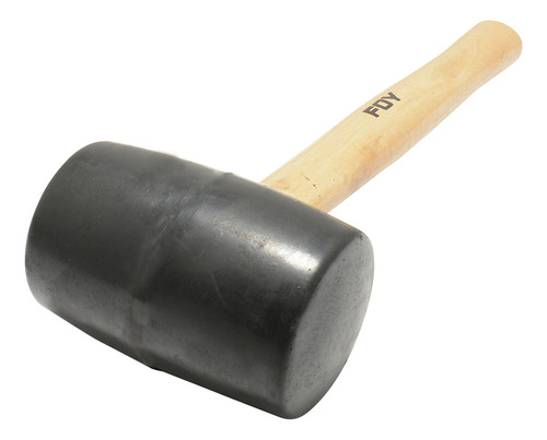 Mazo Cabeza De Hule Negro Mango De Madera De 11 , 16 Oz