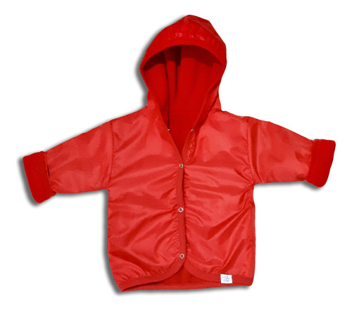 Campera Bebé Polar Rojo Impermeable Tienda De Ropitas Uauar