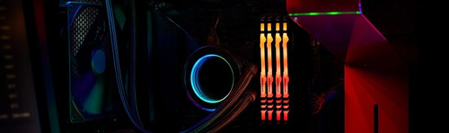 Imagen 5 de 7 de Memoria RAM Fury Beast DDR4 RGB gamer color negro 8GB 1 Kingston KF432C16BBA/8