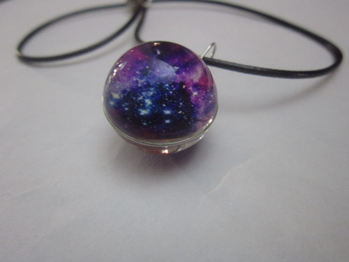 Collar Galaxia Nebulosa Cristal Universo Cosmos Hombre Mujer