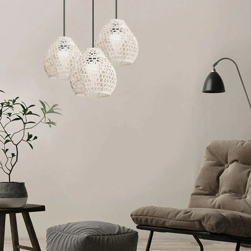Lampara Colgante Cuerda Papel Estilo Chino Tejido Creativo