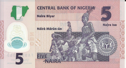 Nigeria 5 Naira 2020 Polímero