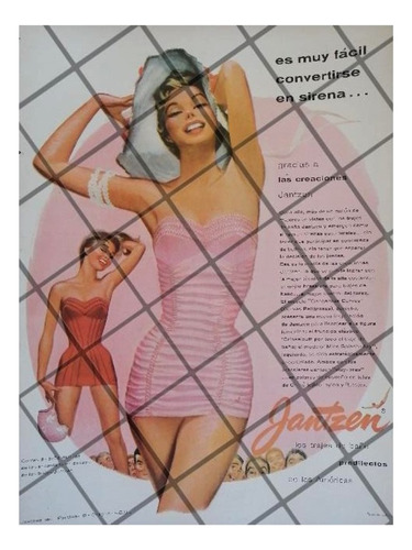 Cartel Publicitario Retro Trajes De Baño Jantzen 1965 /2